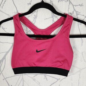 Nike Hot Pink Swoosh Pullover Sports Bra
